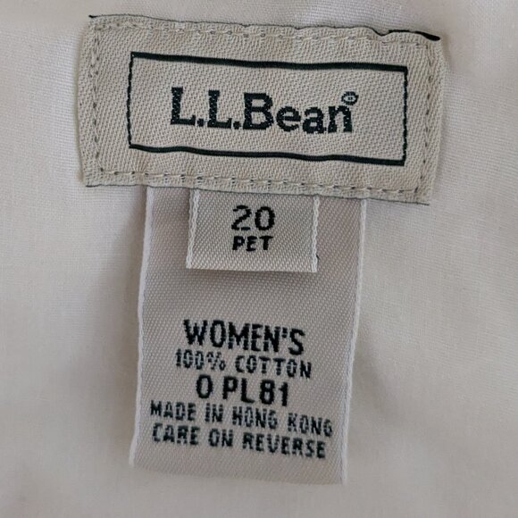 L.L. BEAN Pale Yellow Cotton Denim High Rise Jean Capris Skimmers; Size 20P - Picture 3 of 4